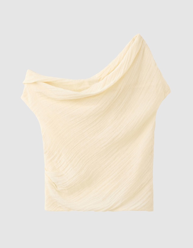M.N.G - Draped Asymmetrical Blouse