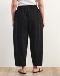 Atmos&Here Curvy - Sienna Cotton Barrel Leg Pants