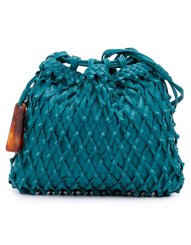 Pre-Loved by Azura Reborn - Pre-Loved Woven Lambskin Drawstring Pouch