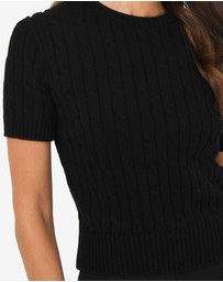 Forcast - Anita Short Sleeve Cable Knit