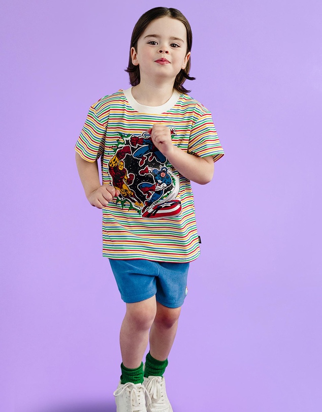 Rock Your Kid - Stripe Avengers Tee - Kids-Teens