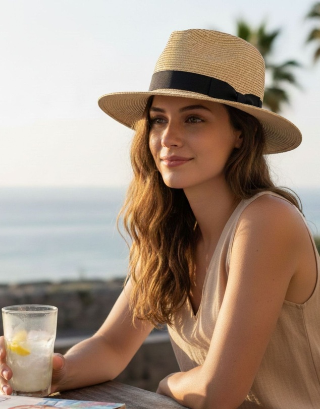 Jacaru - Jacaru 1880 Panama Hat Natural with black ribbon