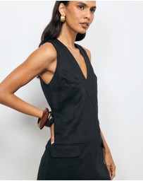AERE - Nari Tailored Linen Mini Dress