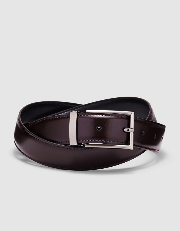 Politix - Reversible Black/brown Leather Belt