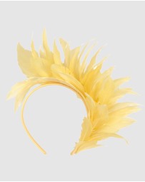 Max Alexander - Modern Yellow Racing Fascinator