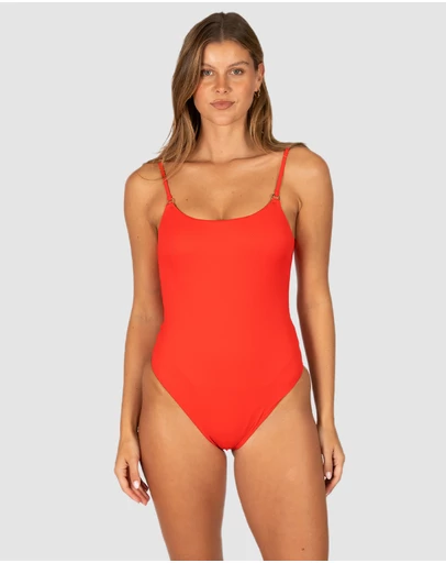 Baku Swimwear - Rococco Minimalist High Leg One Piece Swimsuit