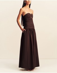 Shona Joy - Campbell Pleated Drop Waist Maxi Dress