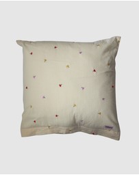 Mosey Me - Forget Me Not Embroidered Euro Pillowcase Set