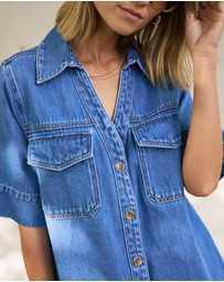 Ceres Life - Bonnie Relaxed Shirt Dress
