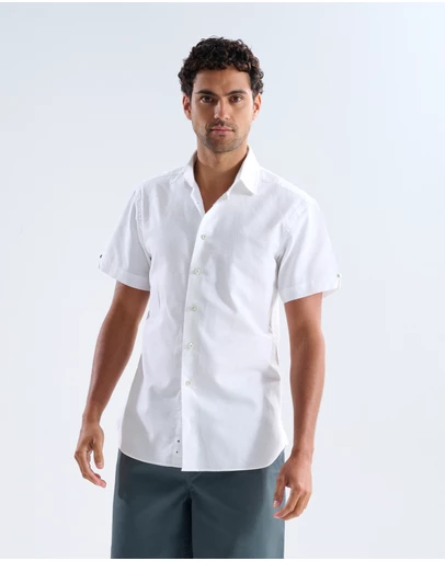 3 Wise Men - 3 Wise Men Coastline Linen Short Sleeve Shirt