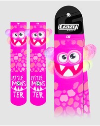 Crazy Skates - Crazy Socks Monster Pink Knee-High Socks