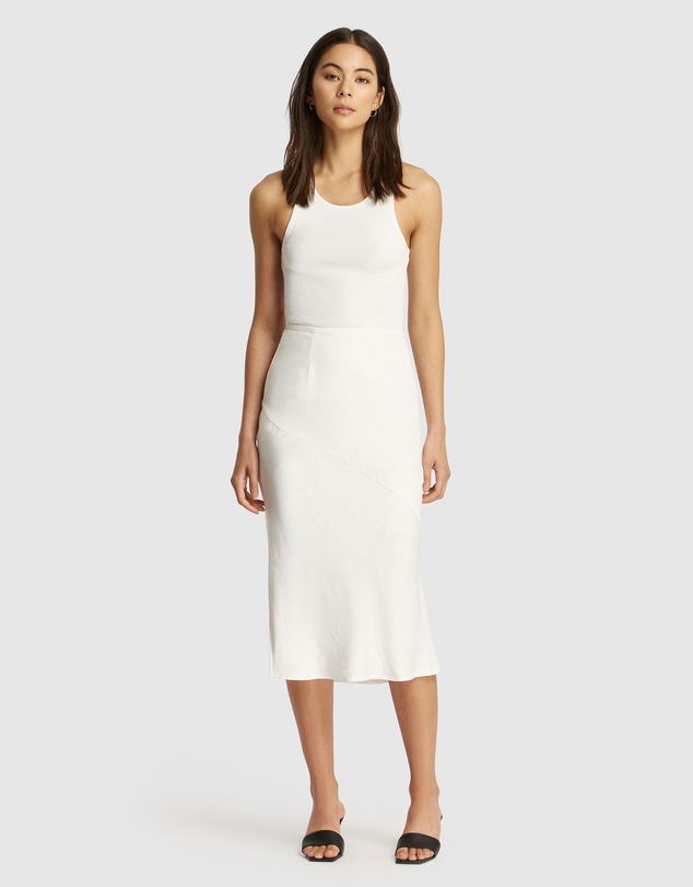 FRIEND of AUDREY - Fayette Contrast Satin Skirt