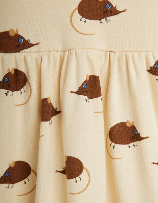 Mini Rodini - Elephant Shrew AOP LS Dress - Babies-Kids
