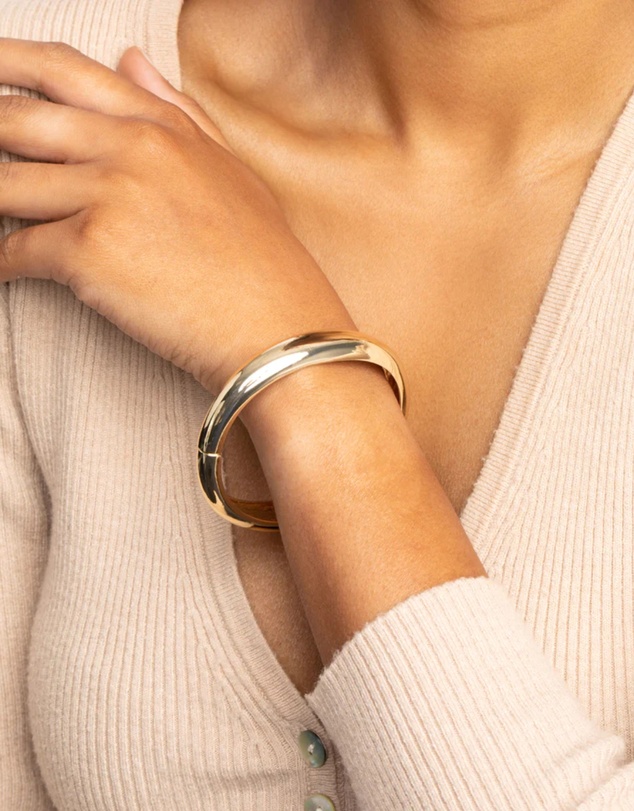 Lovisa - Gold Rounded Hinge Cuff Bracelet