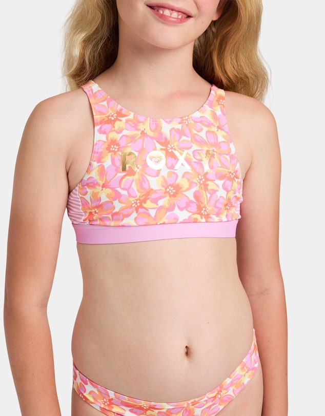 Roxy - Girls 8 to 16 Petal Party Crop Top Two Piece