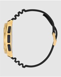 adidas Originals - Expression Three Digital IP Gold-Tone Black Silicone Watch