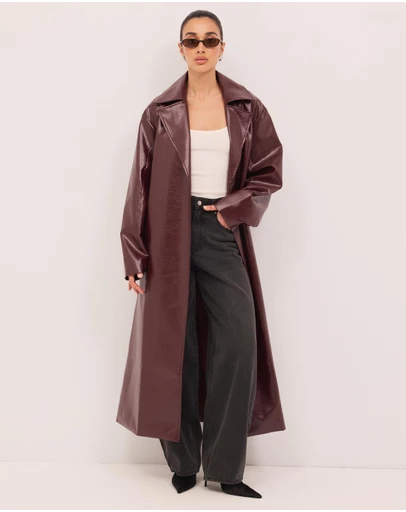 Calli - Nicholas Leather Look Trench Coat