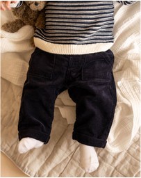 Bebe by Minihaha - Jake Navy Pull On Pants - Babies