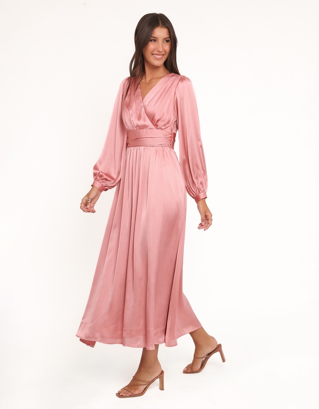 Petal & Pup - Bethanny Long Sleeve Maxi Dress - Rose