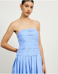 Minima Esenciales - Camille Gathered Strapless Maxi Dress