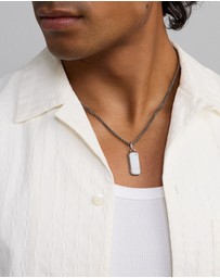 Michael Hill - Howlite Oblong Pendant in Sterling Silver