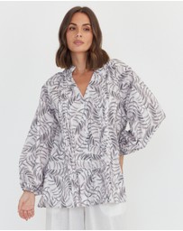 ALEXANDRA - Caits Blouse Coco Leaf Print