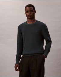 Calvin Klein - Cotton Textured Classic Crewneck Jumper