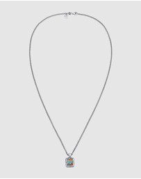 Haze & Glory - ICONIC EXCLUSIVE - Necklace Men Turquoise Square 925 Sterling Silver