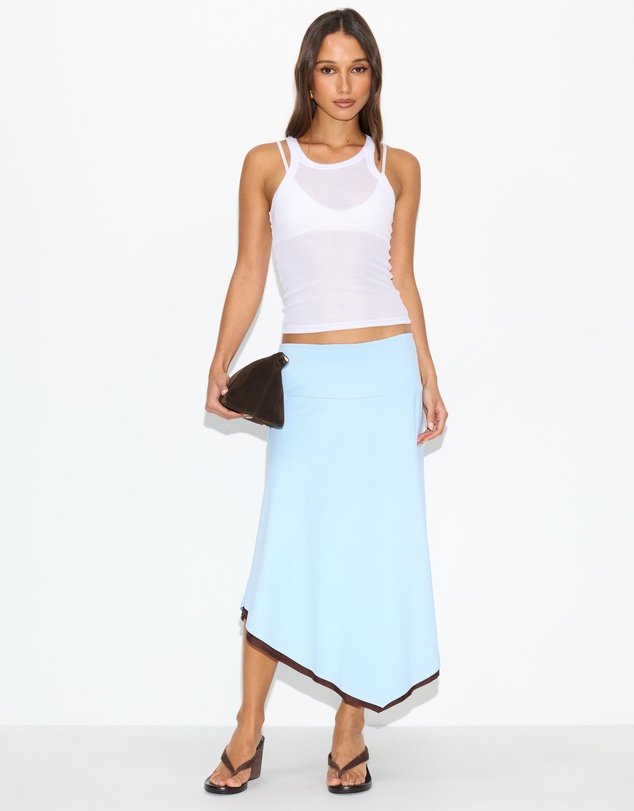 Dazie - Vacay Reversible Jersey Midi Skirt