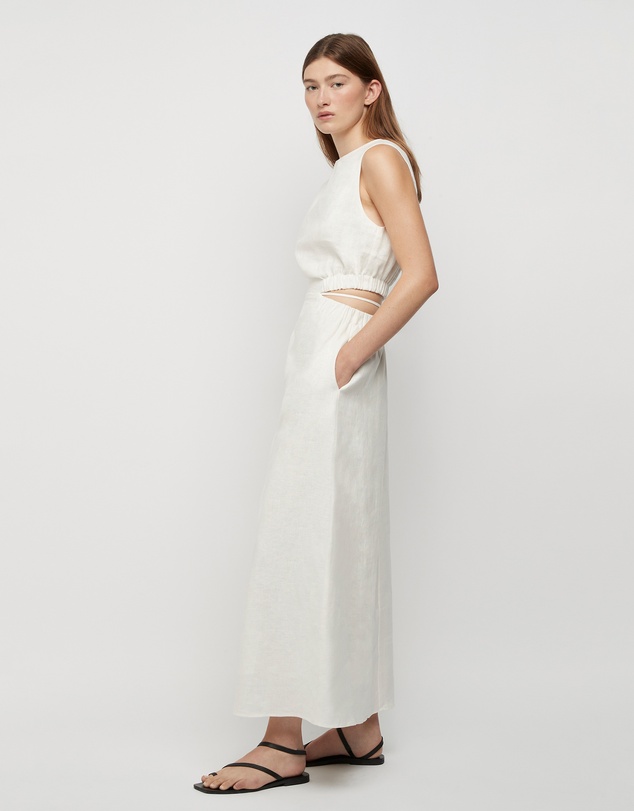 FRIEND of AUDREY - The Linen Waist Tie Dress