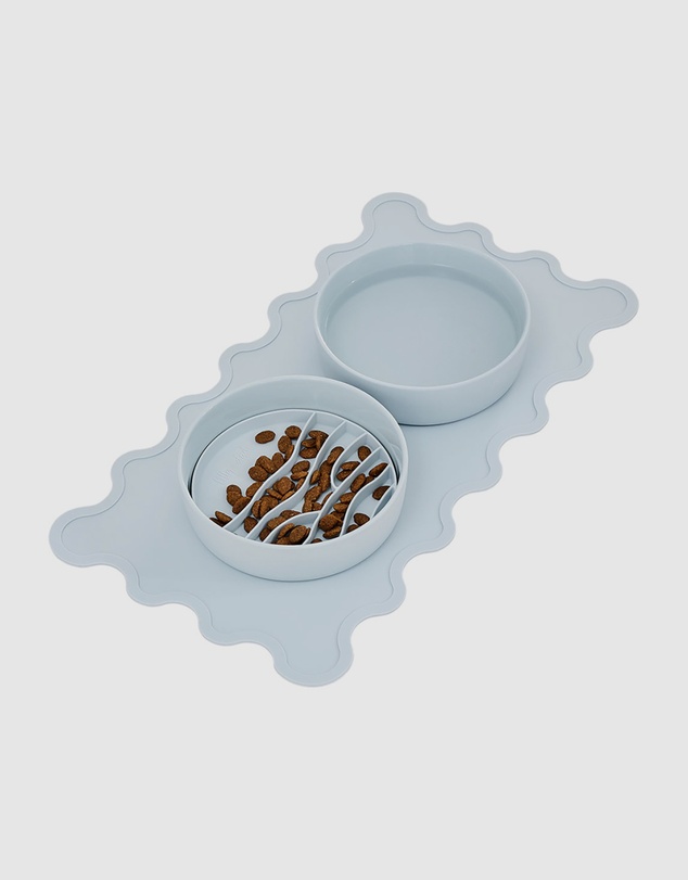 Lilly + Dash - 2pc Dog & Cat Wave Placemats - Sky Blue