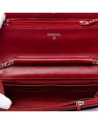 Pre-Loved by Azura Reborn - Pre-Loved CC Quilted Lambskin Wallet on Chain