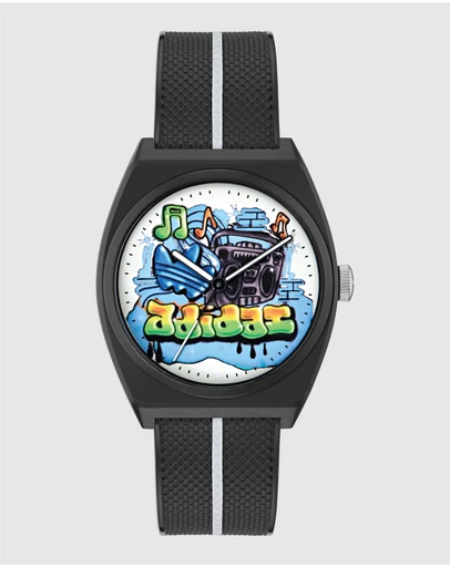adidas Originals - Project Two Graphic38mm Black Resin Watch
