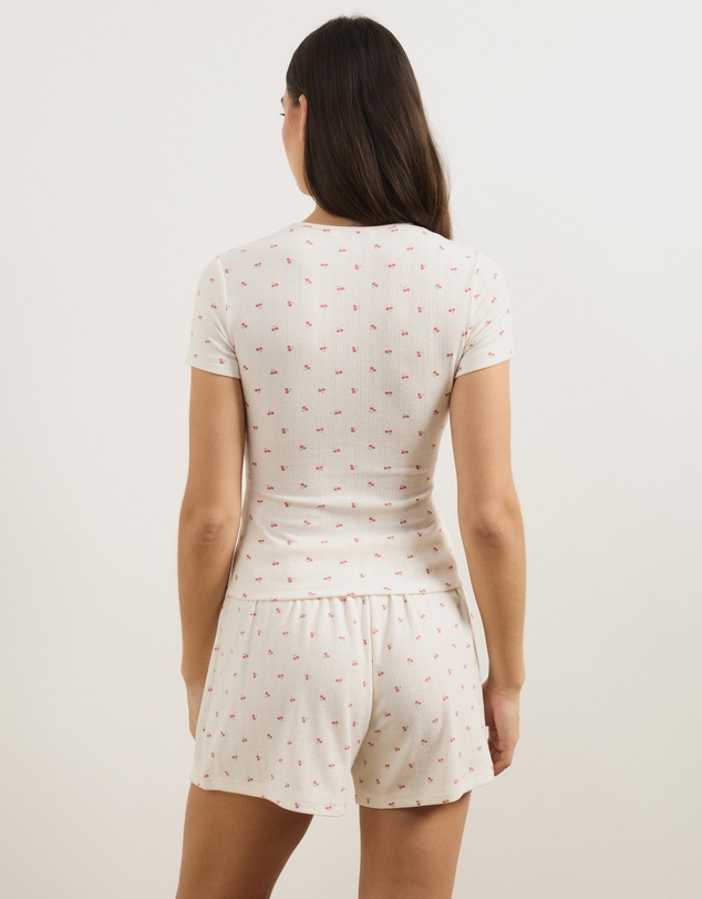 Atmos&Here - Shaina Pointelle Henley Short Sleep Set