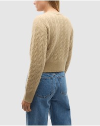 Seed Heritage - Cable Cropped Button Cardi