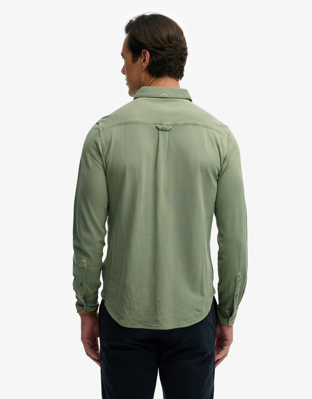 Superdry - Vintage Destroy Pique Long Sleeve Shirt