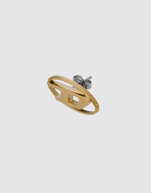 Diesel - Oval D Logo Gold Tone Earring
