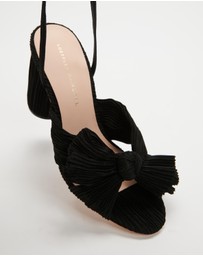 Loeffler Randall - Camellia Pleated Knot Heeled Sandal With Ankle Strap