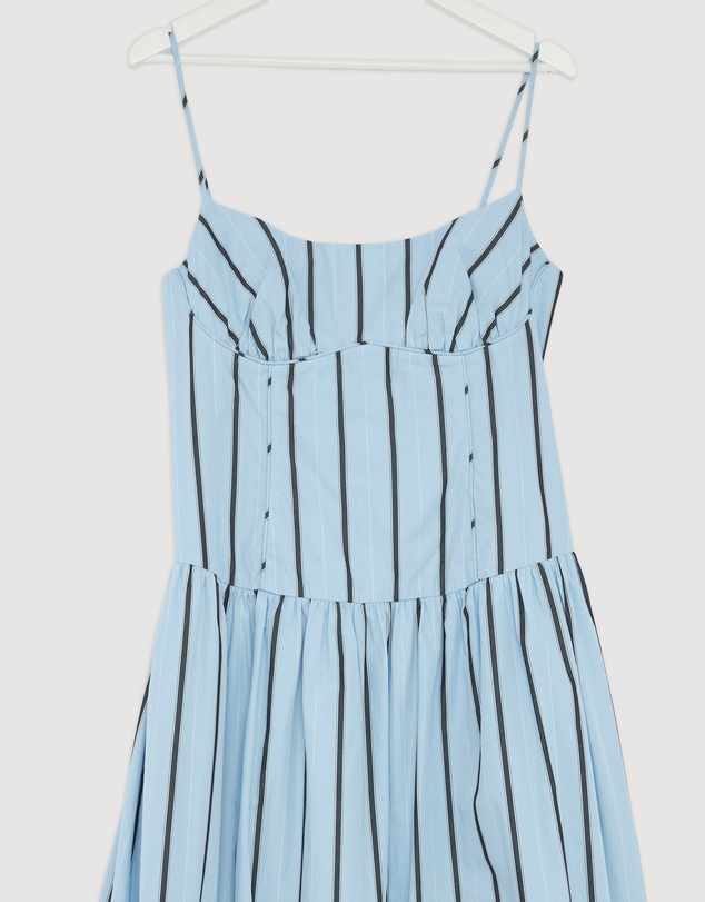 Revibe - Repaired Shona Joy Saxon Panelled Bustier Maxi Dress - AU 12