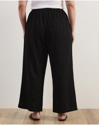 Atmos&Here Curvy - Willow Piping Cotton Twill Pants