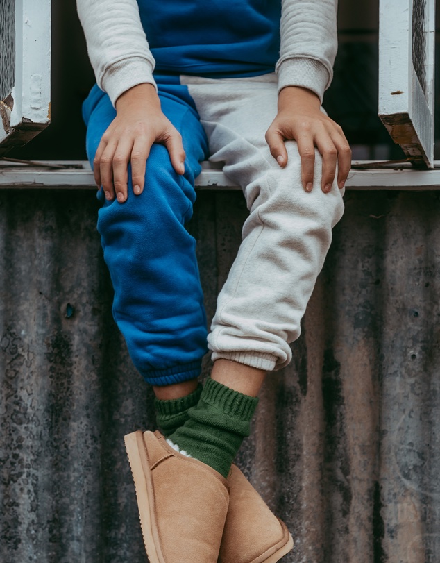Olive & The Captain - Cobalt Cosy Block Track Pants