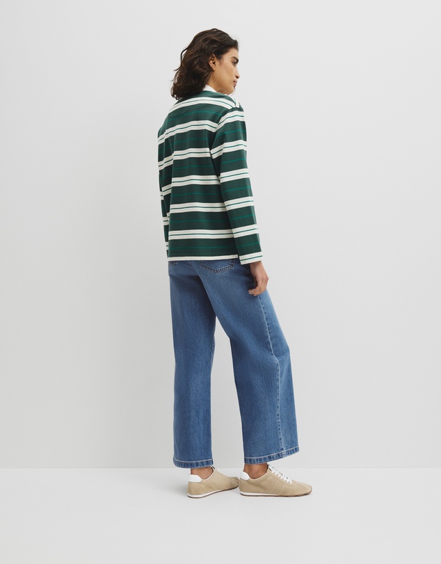 Country Road - Australian Cotton Stripe Rugby Polo Sweat
