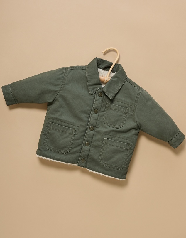 Purebaby - Sueded Sherpa Jacket -Kids-Babies
