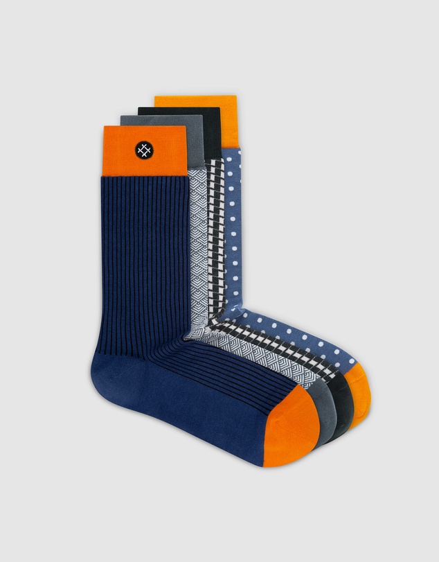 Sockdaily - Sizzle 4 Pack Crew Socks