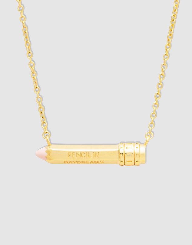 Wanderlust + Co - Color Pencil Gold Necklace