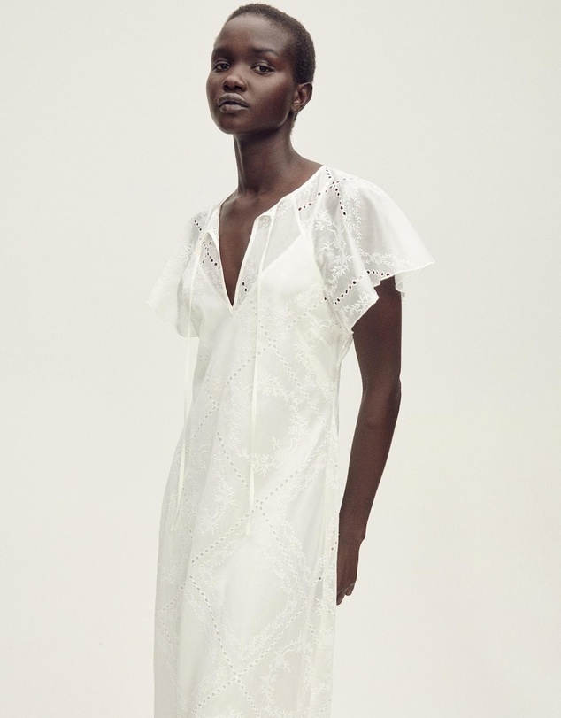 M.N.G - Moss Embroidered Dress