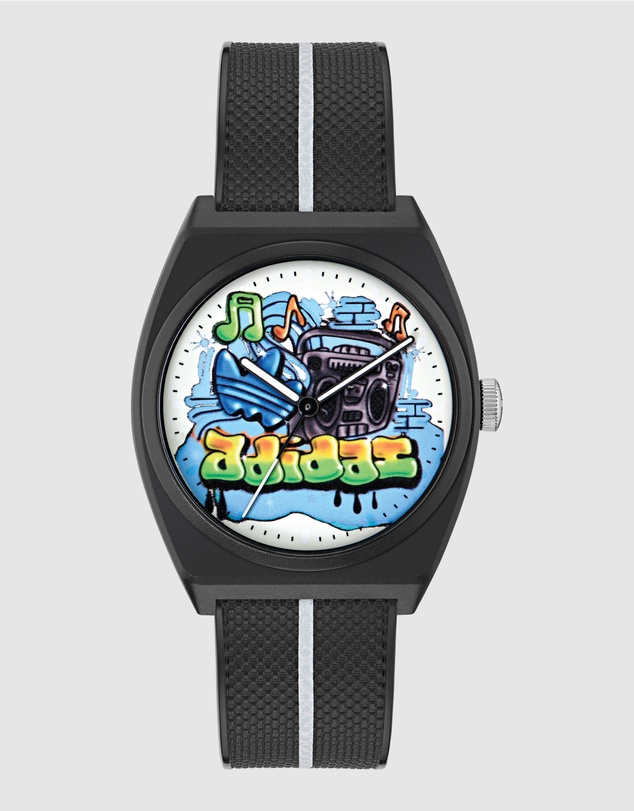 adidas Originals - Project Two Graphic38mm Black Resin Watch