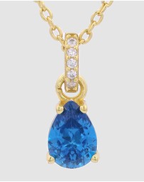 Georgini - GEORGINI WISTERIA PENDANT BLUE TOPAZ CZ GOLD