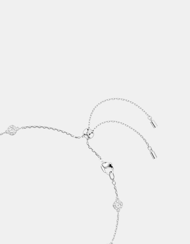 Swarovski - Una Angelic Necklace, Round Cut, Double Sided Motifs, White, Rhodium Plated
