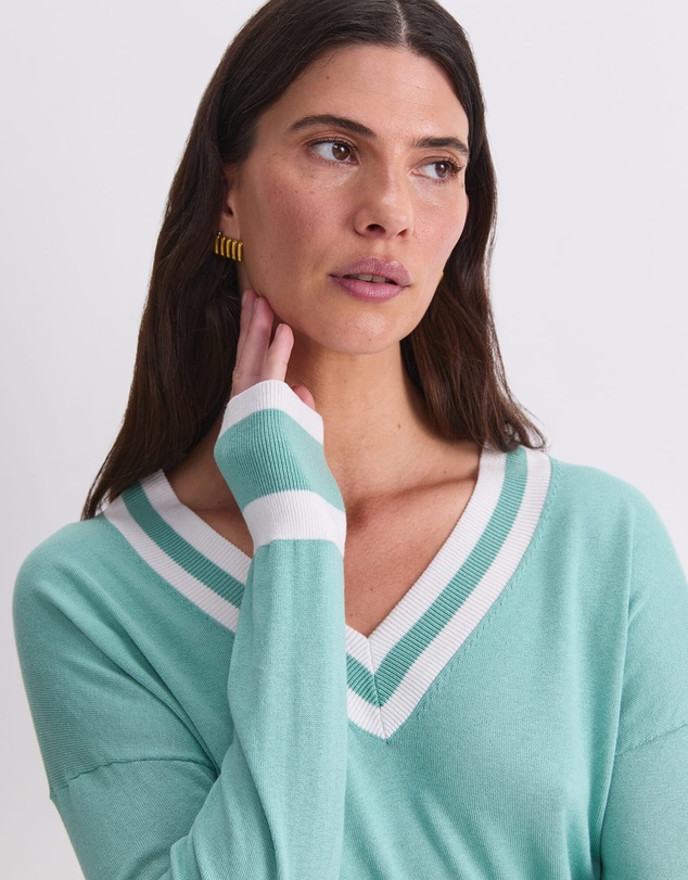 Sportscraft - Alphine Silk Blend V Neck Sweater